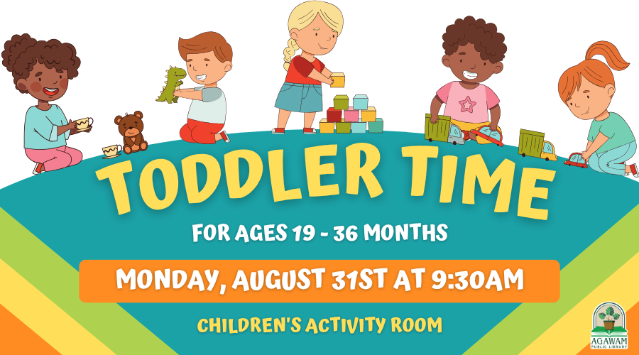 Click here to learn more about Toddler Time, happening on Monday, August 31st at 9:30AM!